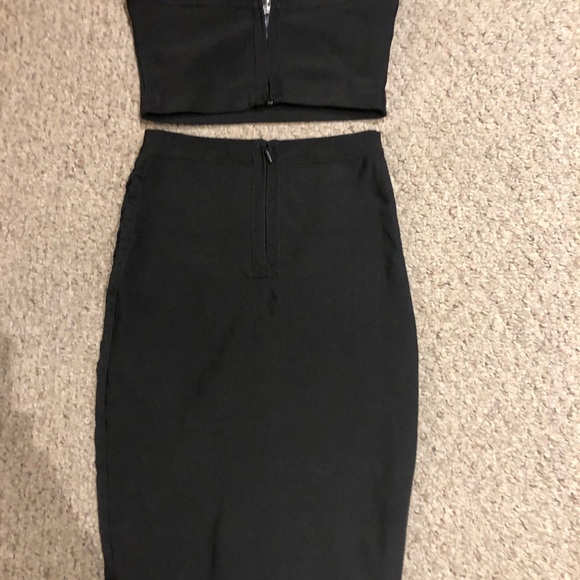 WOW COUTURE BLACK 2 PIECE DRESS - Picture 6 of 6